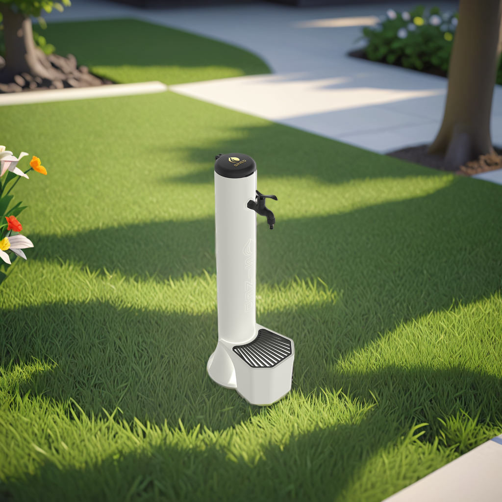 Sined Kit Tritone Fontana Per Esterno Con Secchiello Da 5 Litri In Polietilene Bianco Realizzato In Polietilene Ad Alta Resistenza