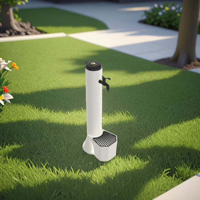 Sined Kit Tritone Fontana Per Esterno Con Secchiello Da 5 Litri In Polietilene Bianco Realizzato In Polietilene Ad Alta Resistenza