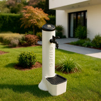 Sined Kit Tritone Fontana Per Esterno Con Secchiello Da 5 Litri In Polietilene Bianco Realizzato In Polietilene Ad Alta Resistenza