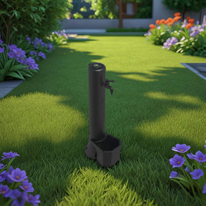 Sined Kit Tritone Kit Composto Da Fontana e Secchiello Da 5 Litri In Polietilene Nero Realizzato In Polietilene Hd