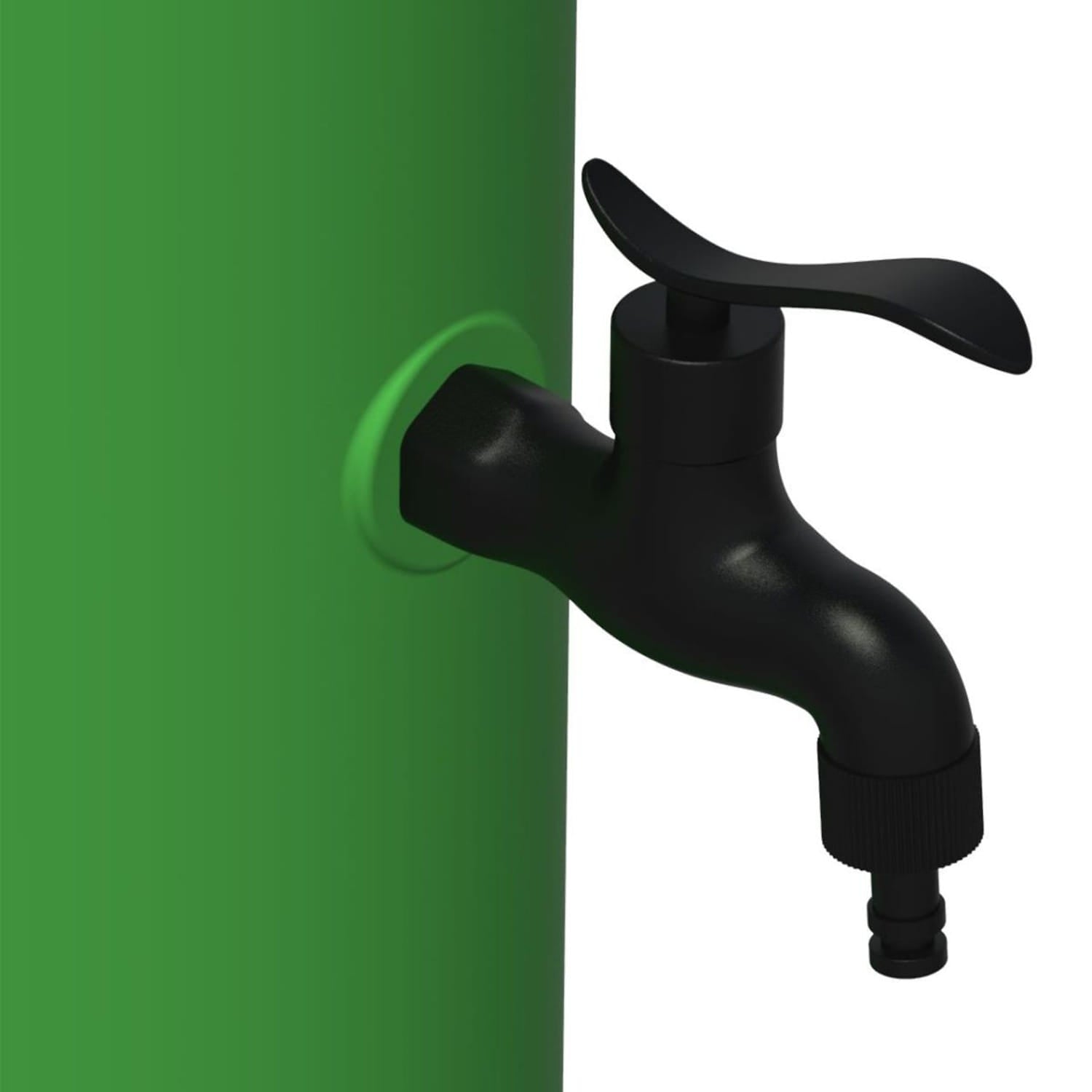 Sined Kit Tritone Fontana Per Esterno e Secchiello Da 5 Litri In Polietilene Verde Realizzato In Polietilene Hd