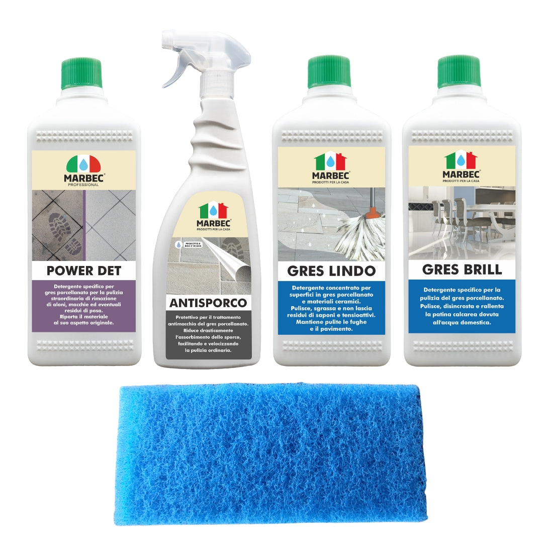 Kit di prodotti per la pulizia dei pavimenti in gres porcellanato   Kit Gres Piccolo