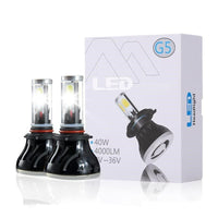 KIT H4 6000K CANBUS 4000 LUMEN COPPIA LAMPADE LED FARI RICAMBIO G5 40W