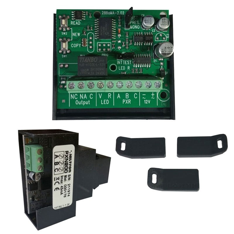 KIT Hiltron con scheda PX100, ricevitore PXN200 e chiavi Elettronica di Prossimita' Sfioro PXKEY103