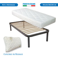 Kit Rete ortopedica e materasso waterfoam singolo 80x190 Norvegia H19, cuscino incluso - Comprarredo