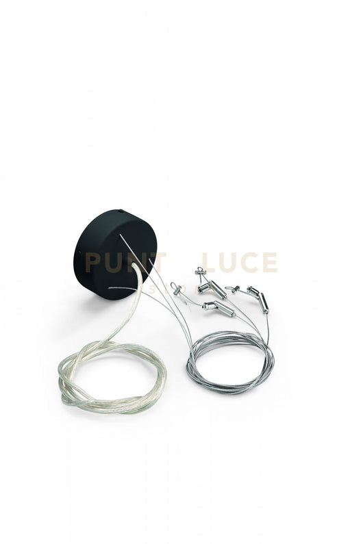 KIT PER SOSPENSIONE PLAFONIERA NERO GLOBUS H.200CM