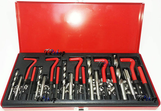 KIT RIPARAZIONE FILETTI ELICOIDI MASCHI RIPRISTINA FILETTATURE 131 PZ