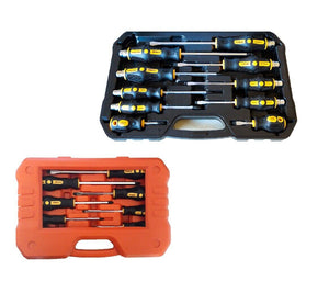 KIT SET 10 CACCIAVITI CACCIAVITE CROCE E TAGLIO IMPATTO PUNTE MAGNETICHE CR-V