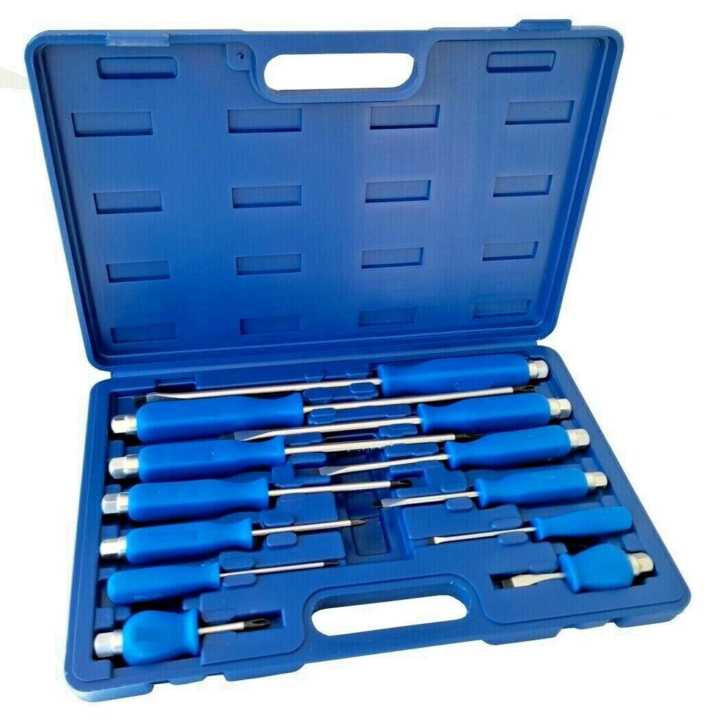 KIT SET 12 CACCIAVITI CACCIAVITE IMPATTO A CROCE E TAGLIO CON MANICO AD IMPATTO