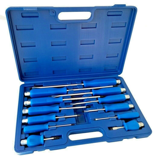 KIT SET 12 CACCIAVITI CACCIAVITE IMPATTO A CROCE E TAGLIO CON MANICO AD IMPATTO