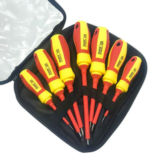 KIT SET 7 CACCIAVITI CACCIAVITE A CROCE E TAGLIO MAGNETICI CON MANICO ISOLANTE