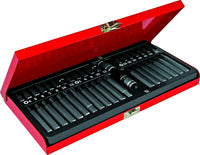 KIT SET INSERTI CHIAVI 40 PZ BUSSOLE CHIAVI TORX HEX 1/2" 3/8" PROFESSIONALE