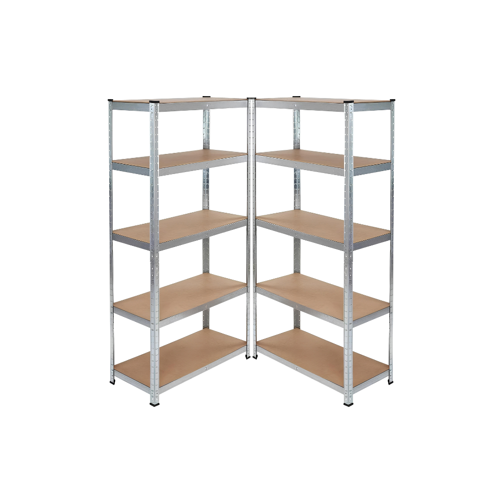 KIT-2-scaffale-5-ripiani-ultra-in-metallo-zincato-mdf-90x40x180-portata-1375kg-275kg-a-ripiano-copy