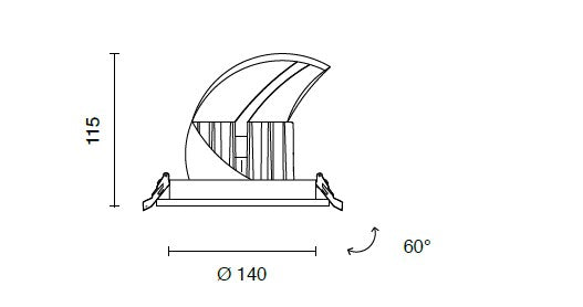 KITTY FARETTO 3000K 2350LM 35W IP20 BIANCO  D.14CM