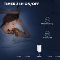 Condizionatore Portatile 1250W con 5 Modalità e Timer 24h, 35.5x35x70 cm, Bianco