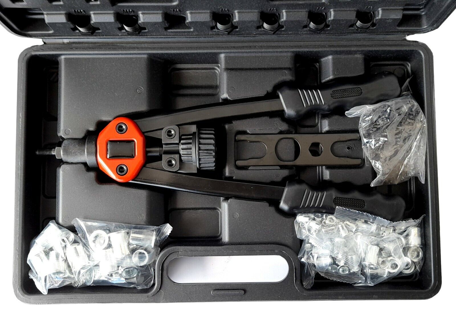 KIt 122 PZ RIVETTATRICE PER INSERTI RIVETTI FILETTATI M3 M4 M5 M6 M8 M10 M12