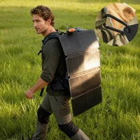 Caricabatteria Solare 36W Pieghevole con Attacco Tipo-C, Impermeabile IP67 in ETFE, Grigio