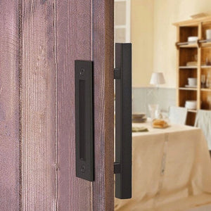 Maniglia per porte scorrevoli nera loft retro premium