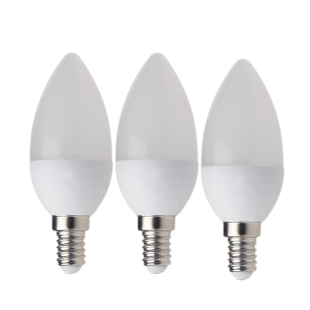 Kit lampadina a candela led optonica ac175-265v e14 c37 a led 8 watt *** temperatura colore lampada 6000k bianco fred...