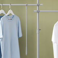 Cabina Armadio Guardaroba Componibile Appendiabiti A Terra Grigio KLS03-HG SoBuy