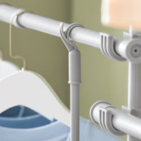 Cabina Armadio Guardaroba Componibile Appendiabiti A Terra Grigio KLS03-HG SoBuy