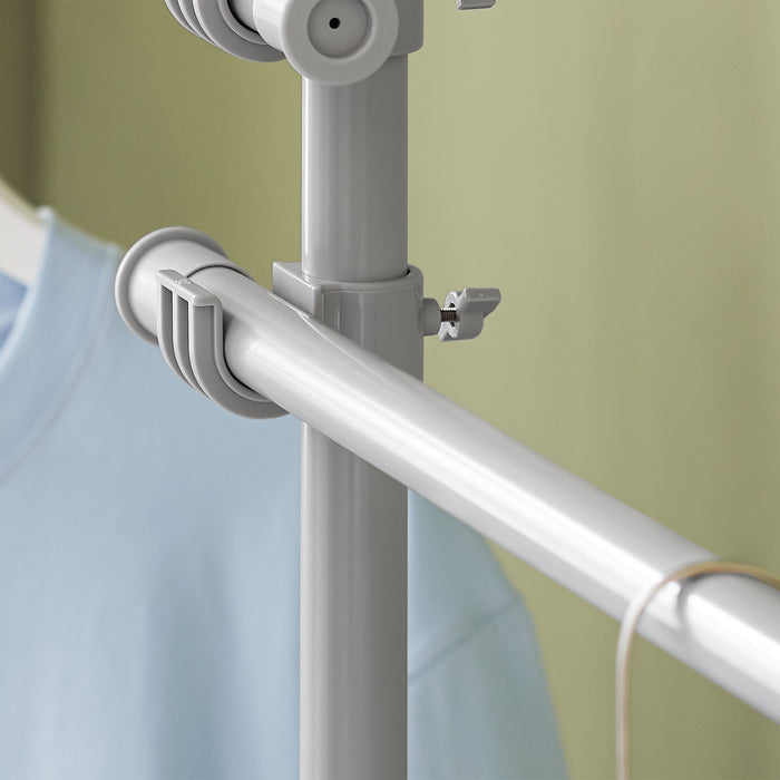 Cabina Armadio Guardaroba Componibile Appendiabiti A Terra Grigio KLS03-HG SoBuy