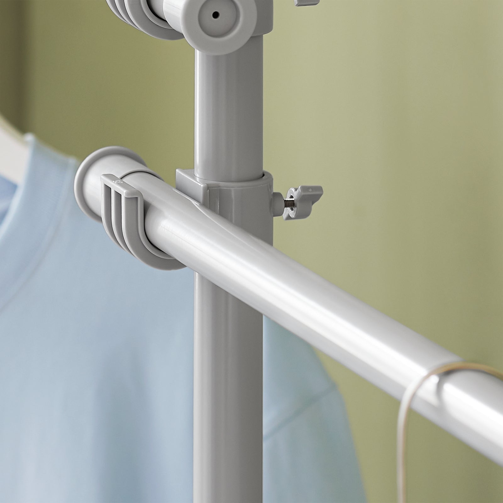 Cabina Armadio Guardaroba Componibile Appendiabiti A Terra Grigio KLS03-HG SoBuy