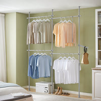 Cabina Armadio Guardaroba Componibile Appendiabiti A Terra Grigio KLS03-HG SoBuy