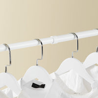 SoBuy KLS03-II-W Telescopic Appendiabiti da Terra, Robusto Stand Appendiabiti con Aste, Armadio Aperto Regolabile per Camera da Letto, Bianco