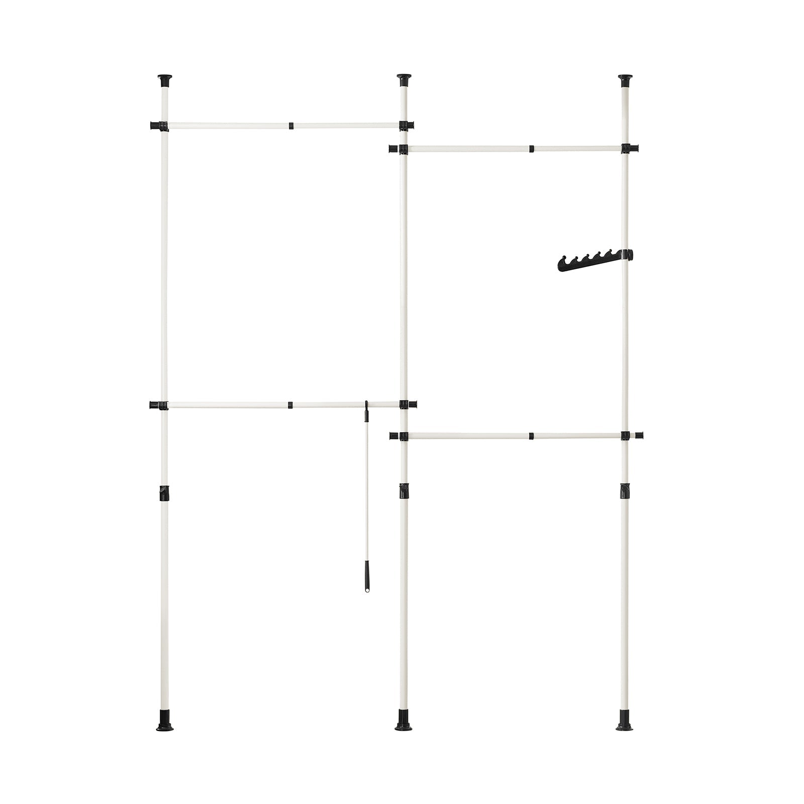 Cabina Armadio Guardaroba Componibile Appendiabiti A Terra Bianco KLS03 SoBuy
