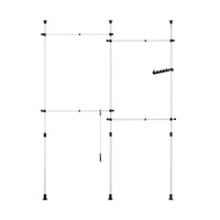 Cabina Armadio Guardaroba Componibile Appendiabiti A Terra Bianco KLS03 SoBuy