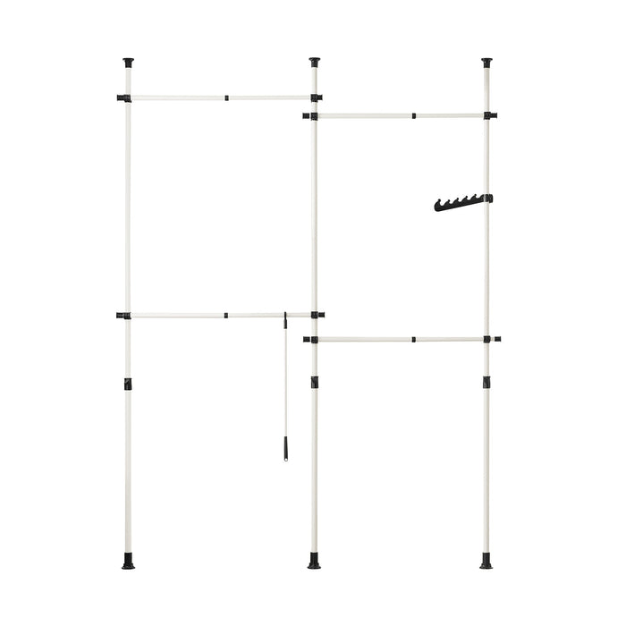 Cabina Armadio Guardaroba Componibile Appendiabiti A Terra Bianco KLS03 SoBuy