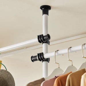 Cabina Armadio Guardaroba Componibile Appendiabiti A Terra Bianco KLS03 SoBuy