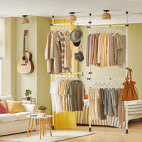 Cabina Armadio Guardaroba Componibile Appendiabiti A Terra Bianco KLS03 SoBuy