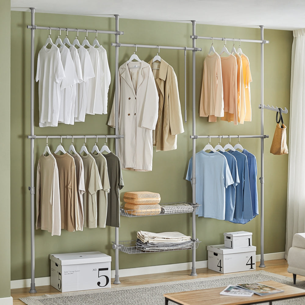SoBuy Cabina armadio regolabile 311x37x295cm KLS04-II-HG