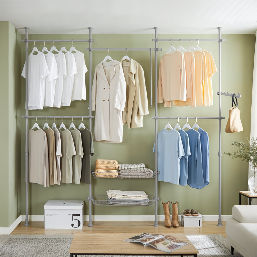 SoBuy Cabina armadio regolabile 311x37x295cm KLS04-II-HG