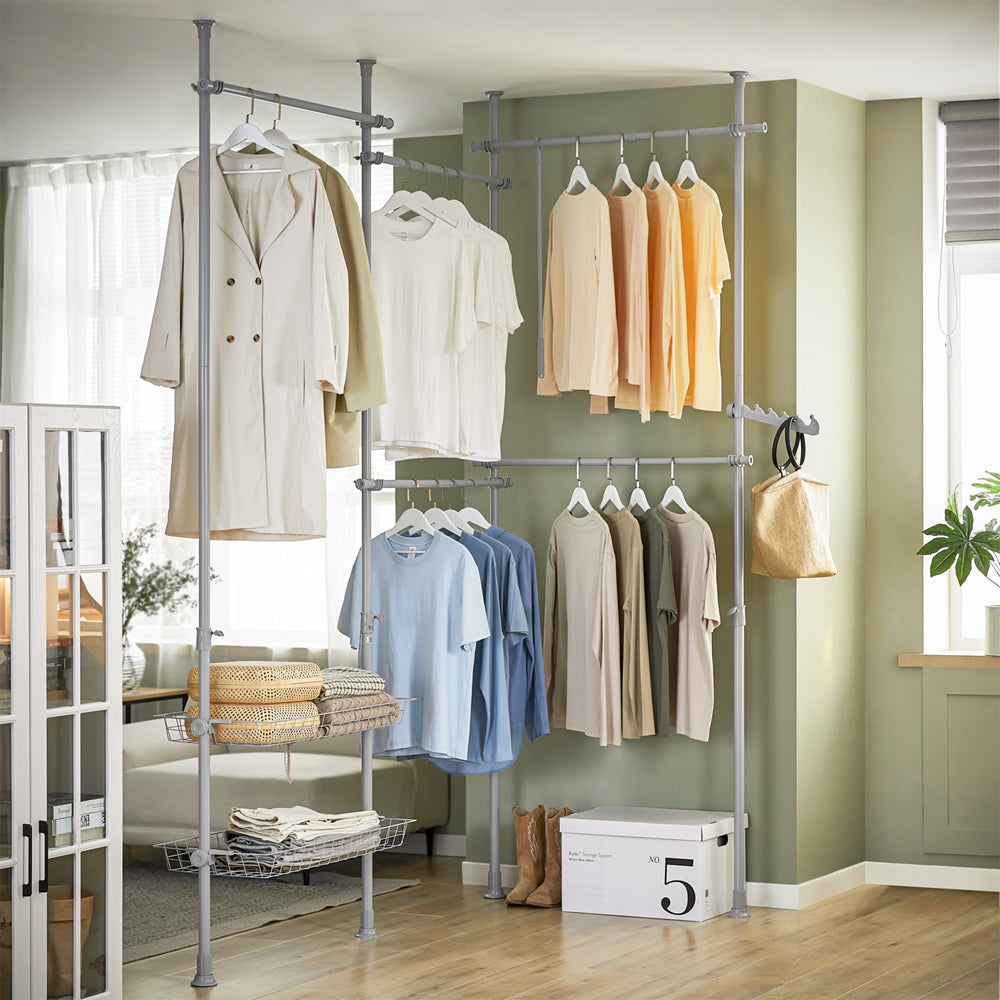 SoBuy Cabina armadio regolabile 311x37x295cm KLS04-II-HG