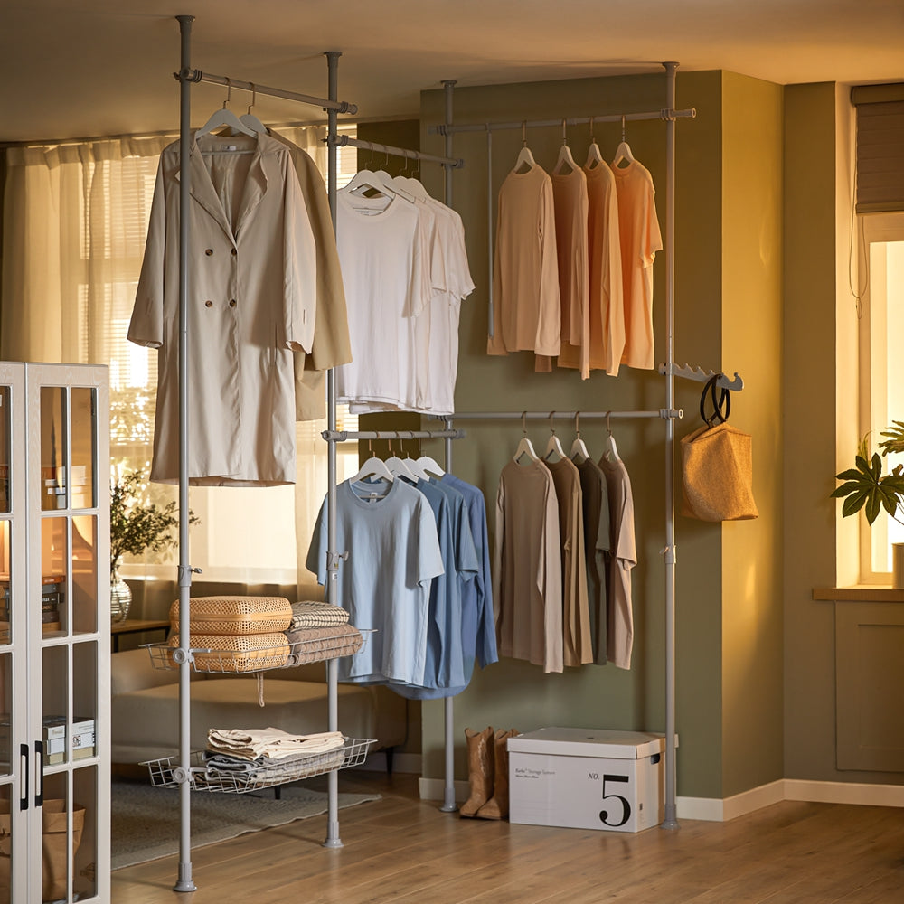 SoBuy Cabina armadio regolabile 311x37x295cm KLS04-II-HG