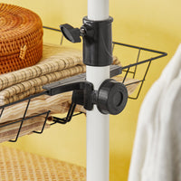 Cabina Armadio Guardaroba Componibile, Altezza E Lunghezza Regolabile Bianco KLS04