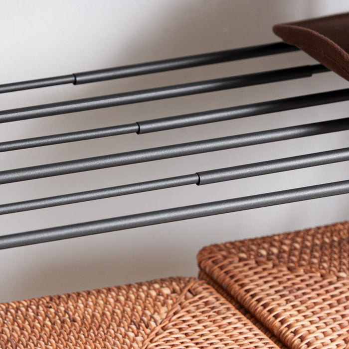 Cabina Armadio Componibile Armadio Regolabile Appendiabiti Altezza Regolabile Nero KLS07-SCH