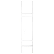 Cabina Armadio Componibile Armadio Regolabile Appendiabiti Altezza Regolabile Bianco KLS07-W