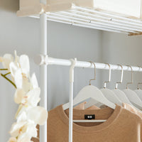 Cabina Armadio Componibile Armadio Regolabile Appendiabiti Altezza Regolabile Bianco KLS07-W