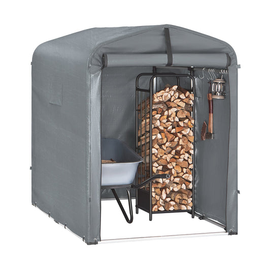 Sobuy Garage Auto per Esterno Tenda per Bicicletta Box Moto Impermeabile Tendone per Auto Moto e Attrezzi Capanno da Giardino e Ripostiglio da Esterno Grigio 120x176x163 cm KLS11-DG