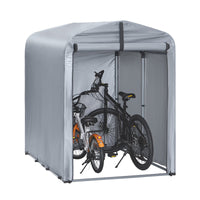 Sobuy Garage Auto per Esterno Tenda per Bicicletta Box Moto Impermeabile Tendone per Auto Moto e Attrezzi Capanno da Giardino e Ripostiglio da Esterno Argento 120x176x163 cm KLS11-K
