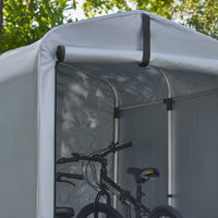 Sobuy Garage Auto per Esterno Tenda per Bicicletta Box Moto Impermeabile Tendone per Auto Moto e Attrezzi Capanno da Giardino e Ripostiglio da Esterno Argento 120x176x163 cm KLS11-K