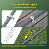 Sobuy Garage Auto per Esterno Tenda per Bicicletta Box Moto Impermeabile Tendone per Auto Moto e Attrezzi Capanno da Giardino e Ripostiglio da Esterno Argento 120x176x163 cm KLS11-K
