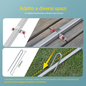 SoBuy Casetta da Giardino, Tenda Esterno Impermeabile, Rimessa Moto con Ganci, Garage per Biciclette e Attrezzi, Deposito Bici, Spazio di Stoccaggio, Azzurro, 159x219x165 cm, KLS11-L-BL