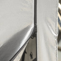 Tenda per Bicicletta Impermeabile Protezione UV Tenda da Garage per Biciclette Tenda Multiuso da Giardino in Colore Argento 159x219x165 cm, KLS11-L