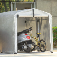 Tenda per Bicicletta Impermeabile Protezione UV Tenda da Garage per Biciclette Tenda Multiuso da Giardino in Colore Argento 159x219x165 cm, KLS11-L