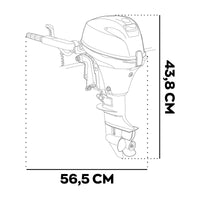 Kluster - Motore Marino Fuoribordo a Benzina 4 Tempi 246cc 9.9 Hp Gambo Corto per Gommoni Barche da Pesca